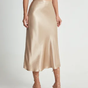 Satin Long Skirt