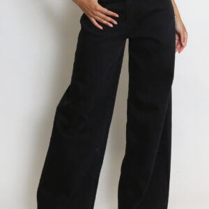 Modern Black Wide Jeans