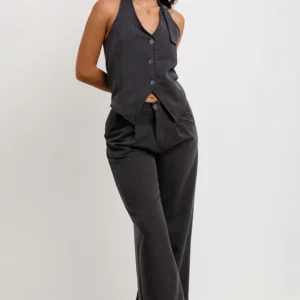 Grey Halter Neck Co-Ord Set